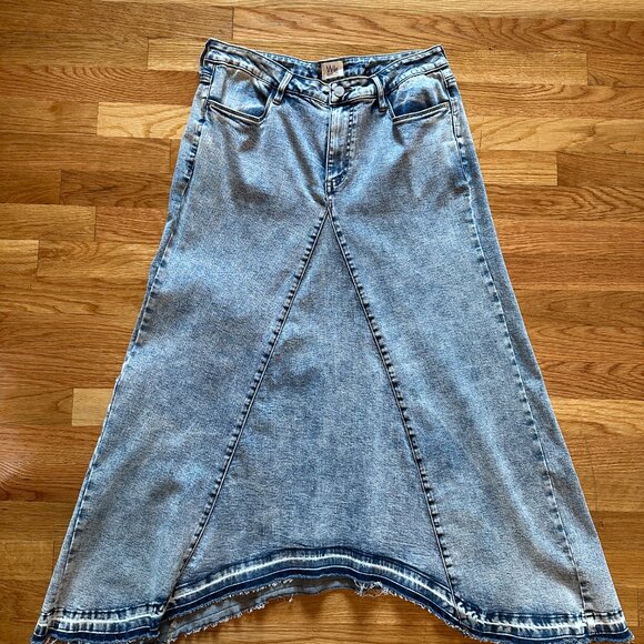 Wash Lab Selma Pieced Denim Maxi Skirt - Picture 7 of 10